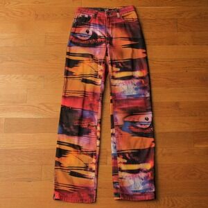 Jaded London Oracle Eye Print Slouchy Fit Boyfriend Jeans Women's W24 Party